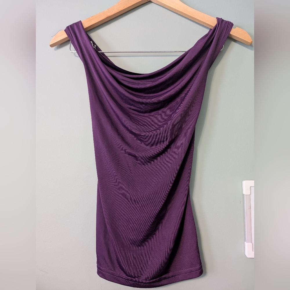 Elegant Purple Drape Top